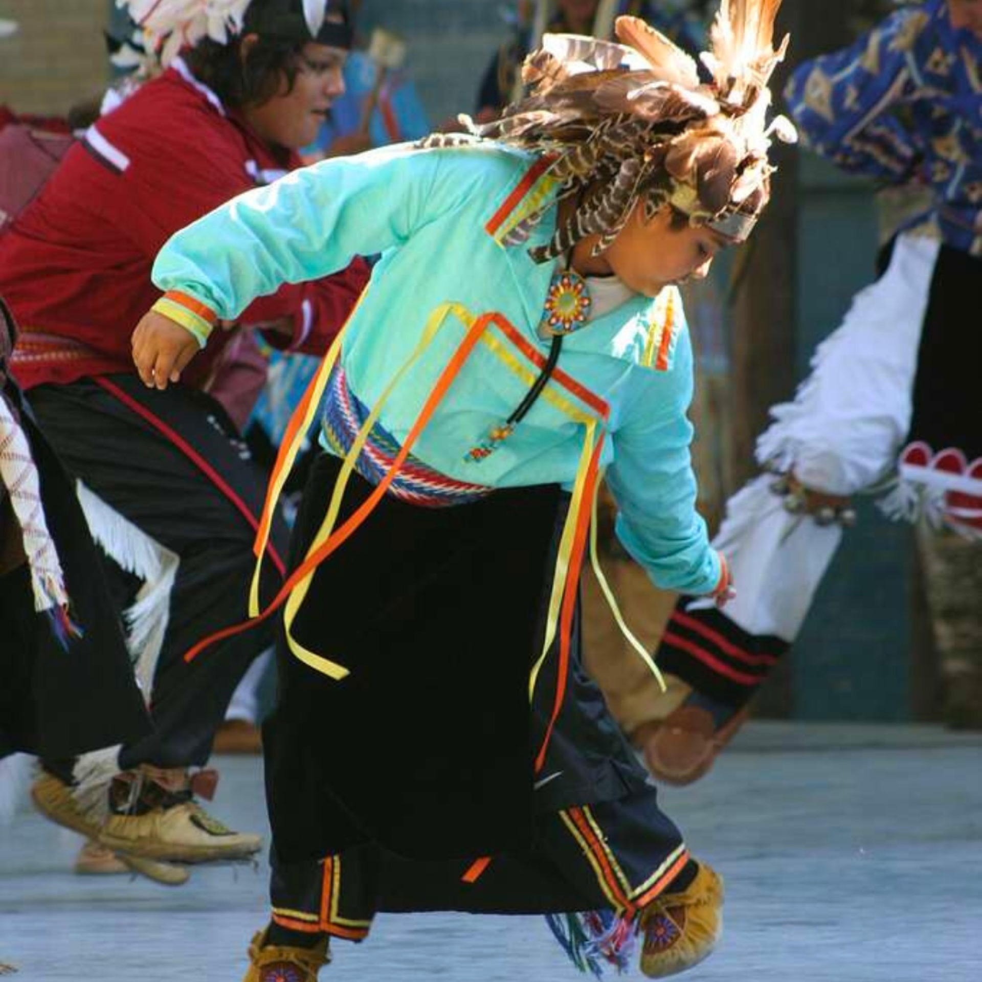 Iroquois dance at New York State fair Iroquois Village.