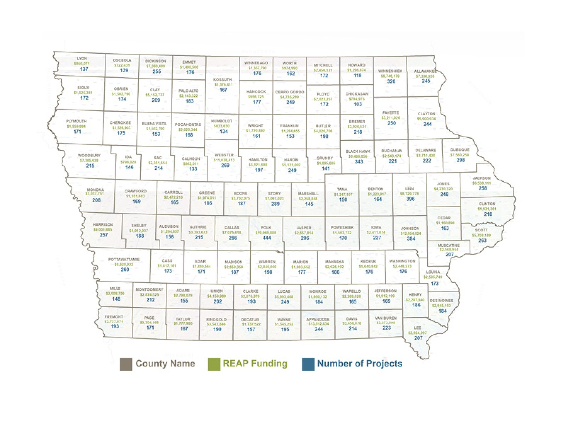 REAP County Distribution 2022